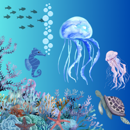 クラゲ, 海の生き物, 海, アイコン