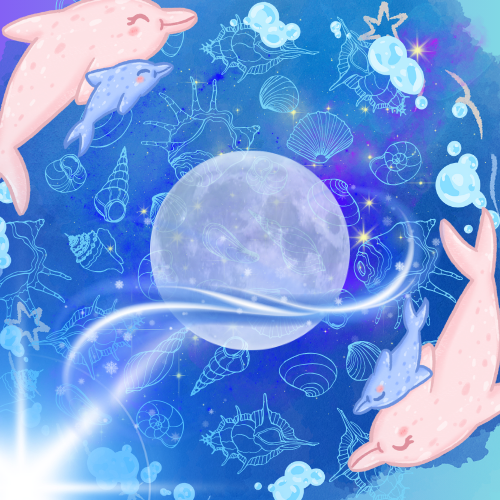 水彩, 月, 幻想, アイコン