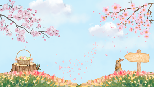 イースター, 桜, パソコン壁紙, 壁紙