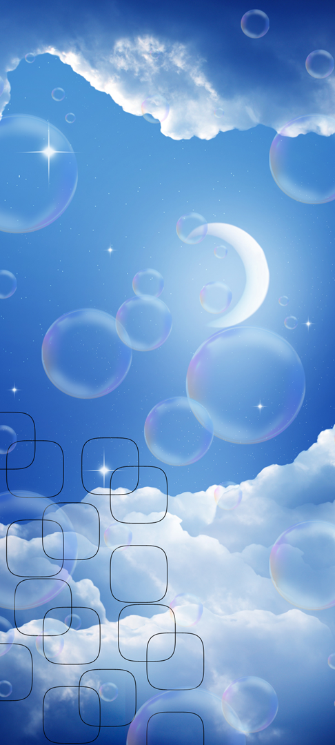 青, 泡, スマホ用壁紙, 壁紙