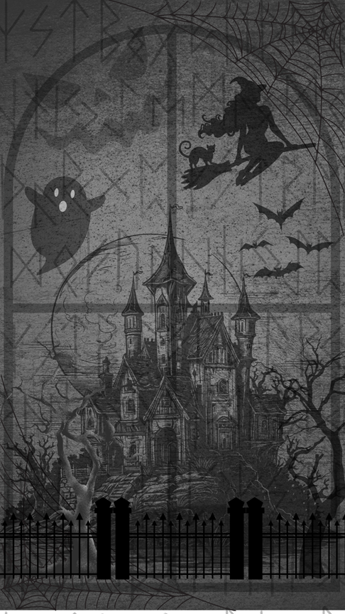 魔女, 古城, スマホ用壁紙, 壁紙