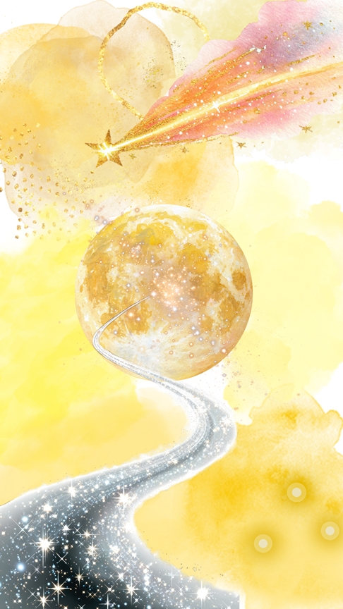 黄色, ゴールドムーン, スマホ用壁紙, 壁紙